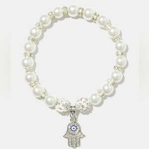 Hamsa Hand Pearl Beaded Bracelet